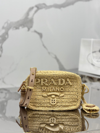 Prada Crochet Prada Brique bag Color  Natural