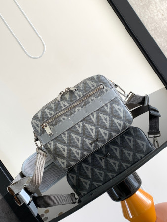 DIOR Safari Bag with Strap light Gray 8.5 x 6 x 2.5 inches