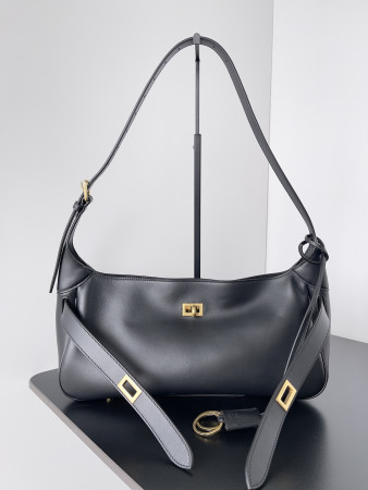 Balenciaga Women's Bel Air Small Shoulder Bag in Black 30x17x10cm