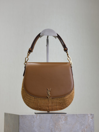 YSL Mini VOLTAIRE top handle bag in osier 20x22x7.5cm