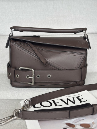 Loewe Small Puzzle Biker bag in shiny calfskin 16.5x24x10.5cm