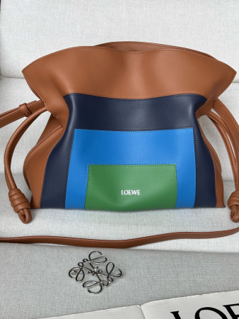 Loewe x Albers Medium Flamenco Clutch in Nappa Calfskin 24.5x30x10.5cm