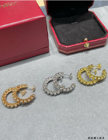 Cartier diamond bullet earrings