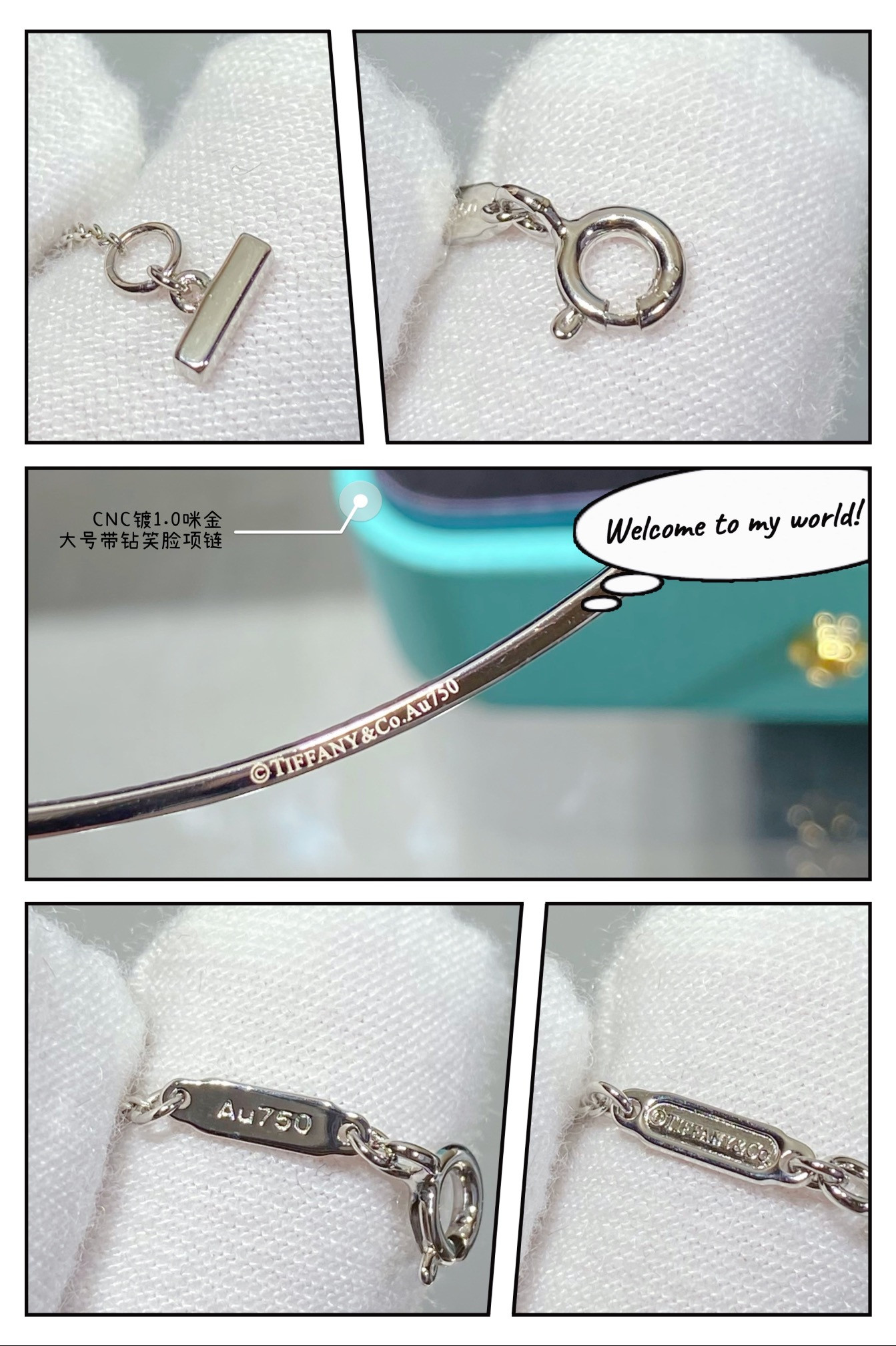 Tiffany & Co. Large Smile With diamond Necklace