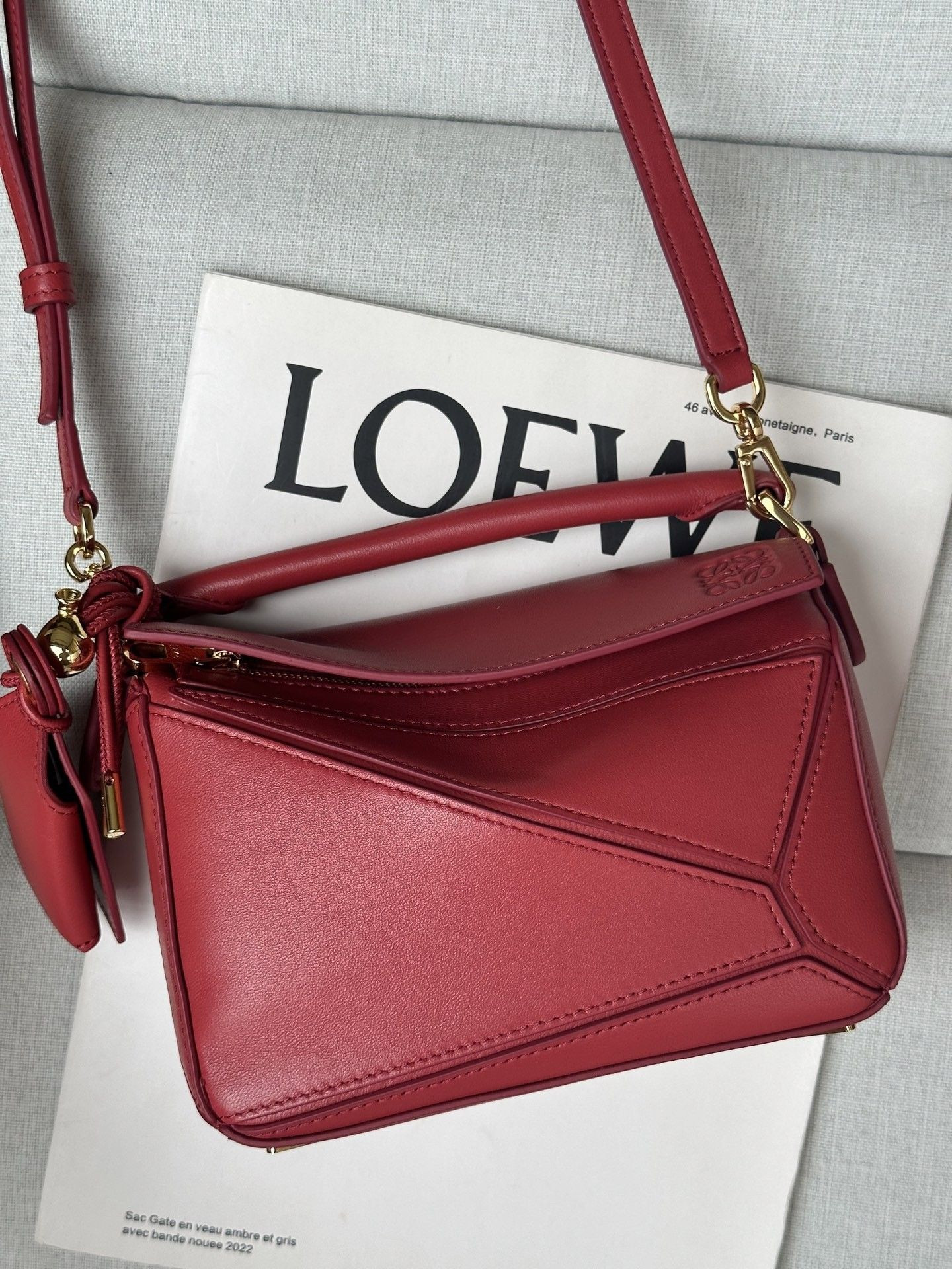 Loewe Mini Featherlight Puzzle Bag Nappa Lambskin 18x12.5x8cm