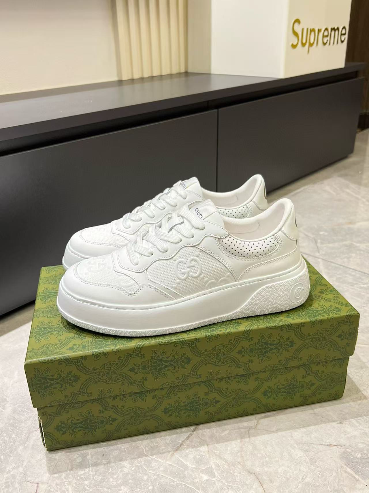 UA Gucci GG Embossed Sneakers