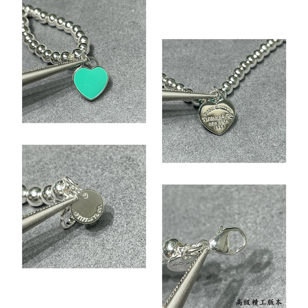 Tiffany & Co. Beads & Hearts Bracelet Ag925