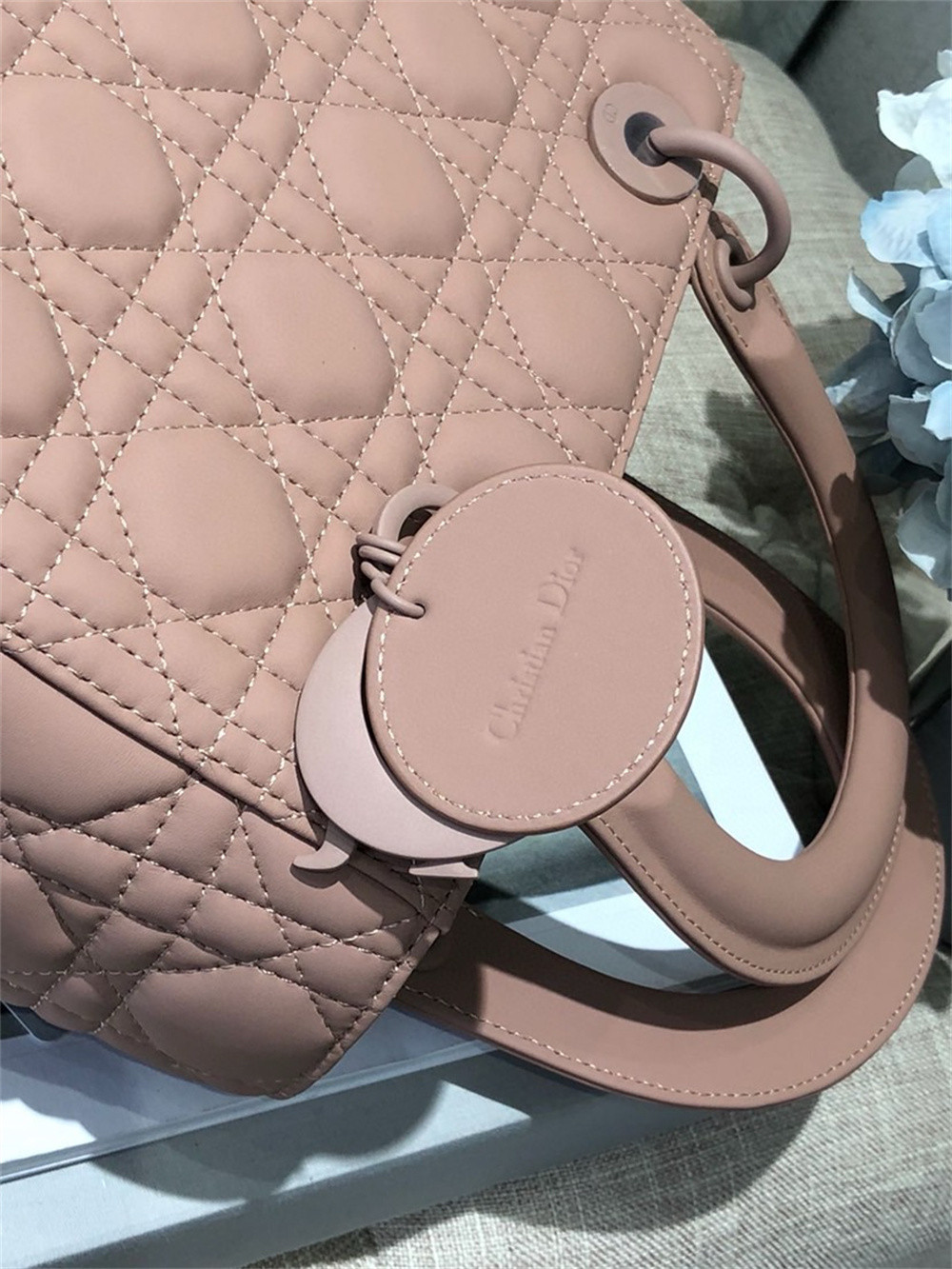 Medium Lady Dior Bag 9.5 x 8 x 4.5 inches