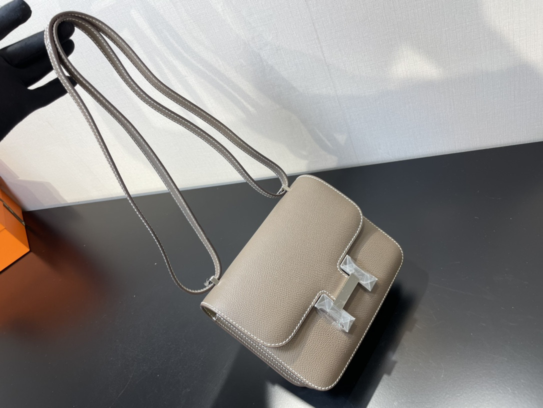 Hermes Constance 24 Epsom leather silver hardware  9.4"x5.9"x3"