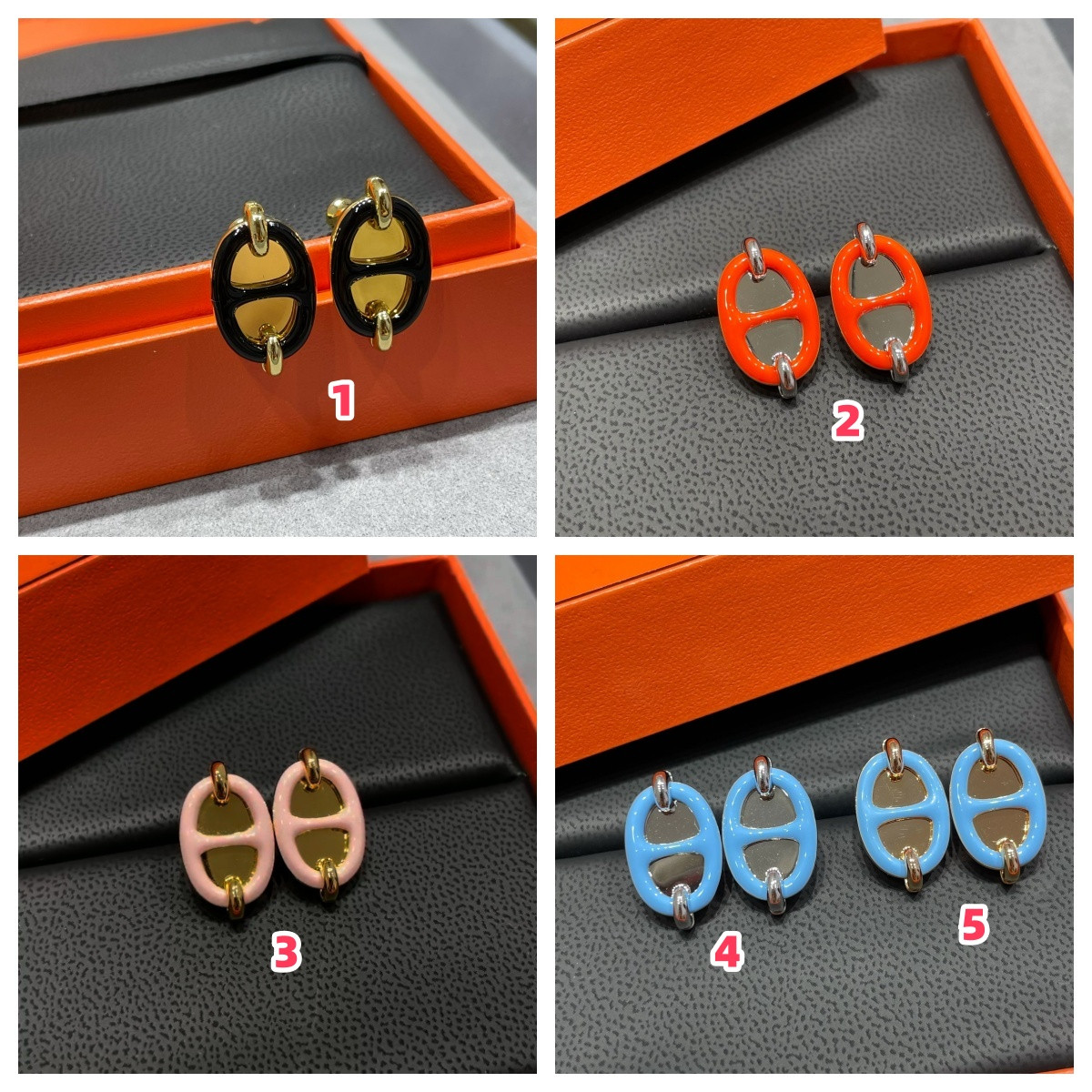 Hermès Mini Maillon Earrings