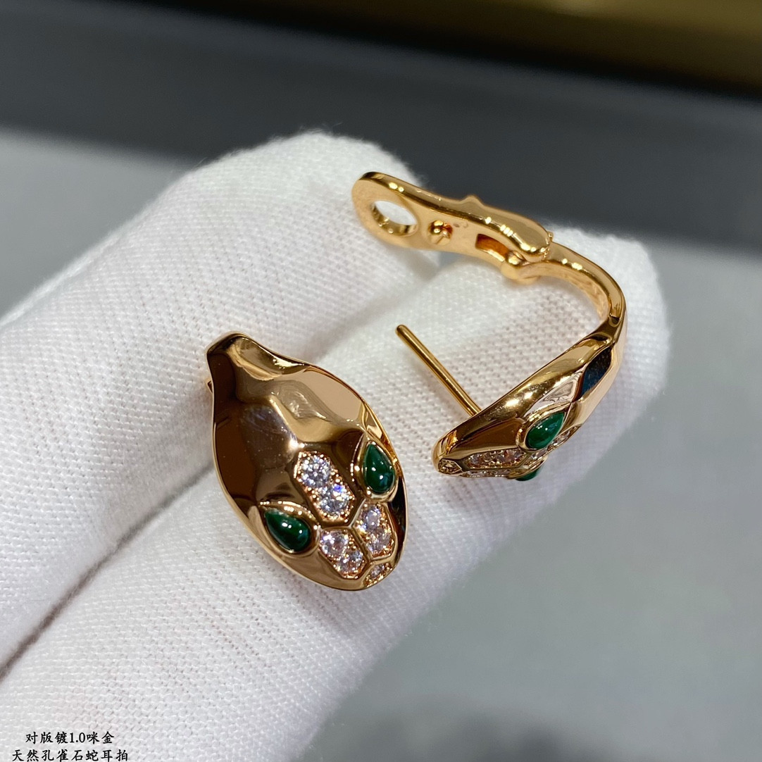 Bvlgari Bald Snake Earrings