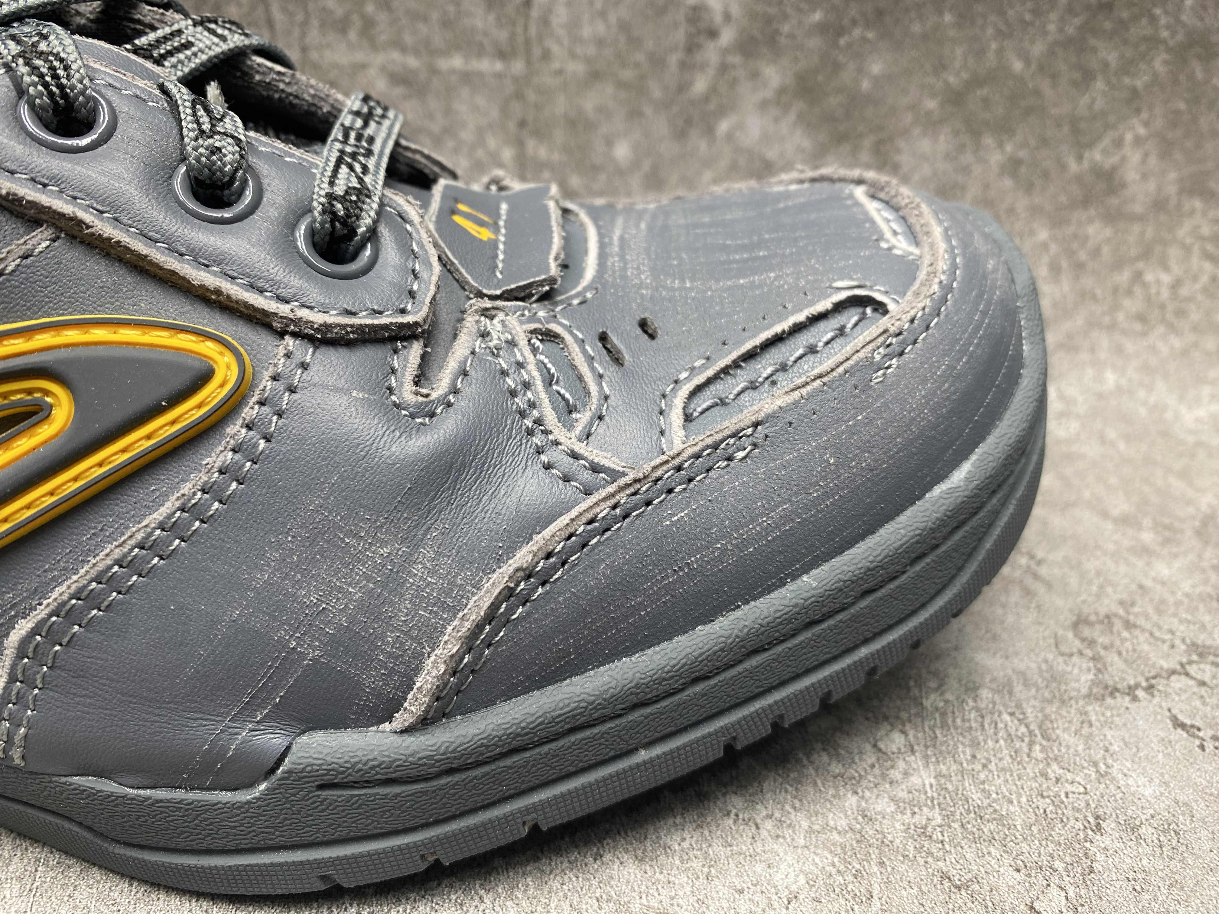 UA Balenciaga Hamptons Worn-out Sneaker in Grey/yellow(run one size large)