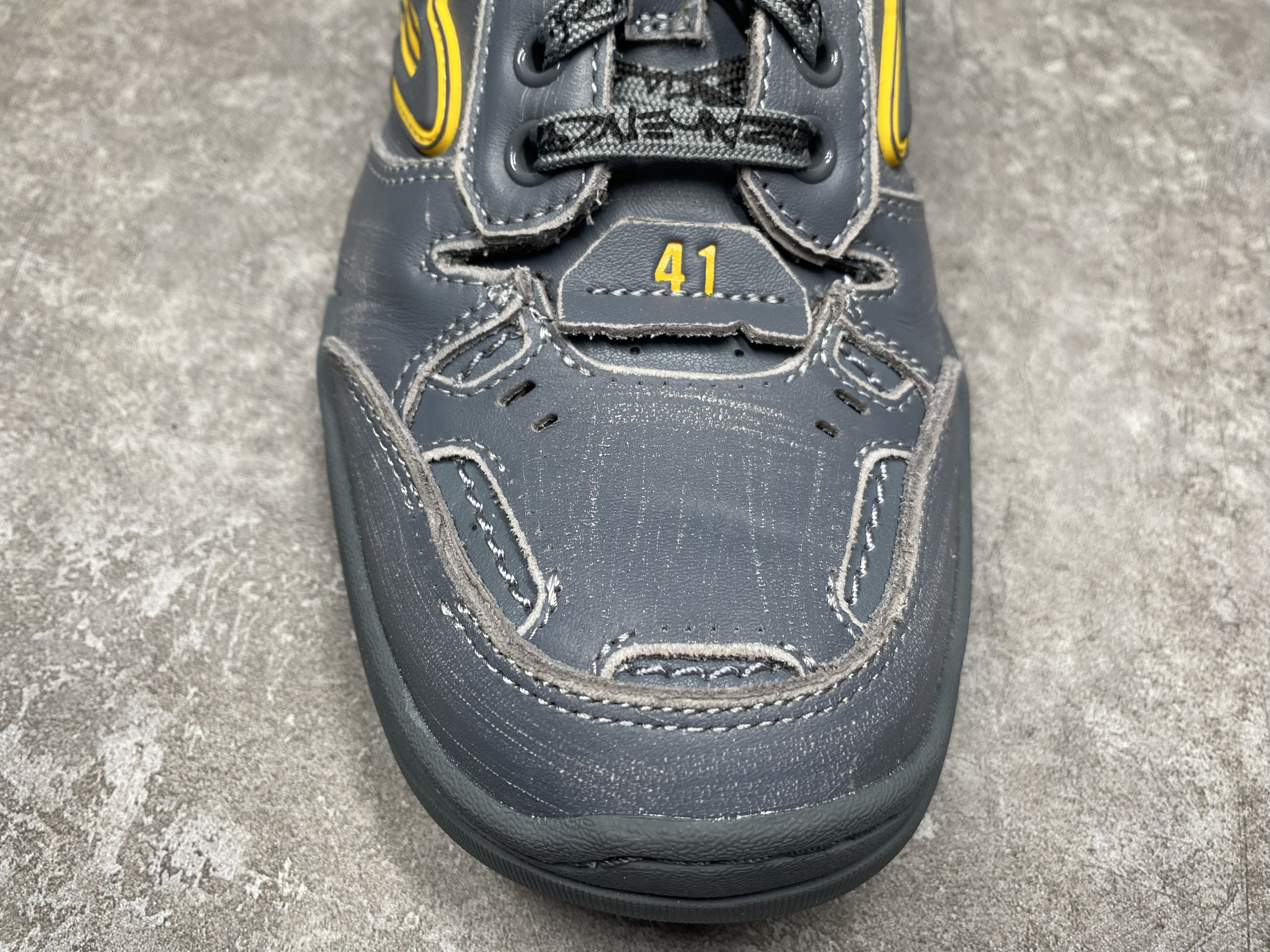 UA Balenciaga Hamptons Worn-out Sneaker in Grey/yellow(run one size large)