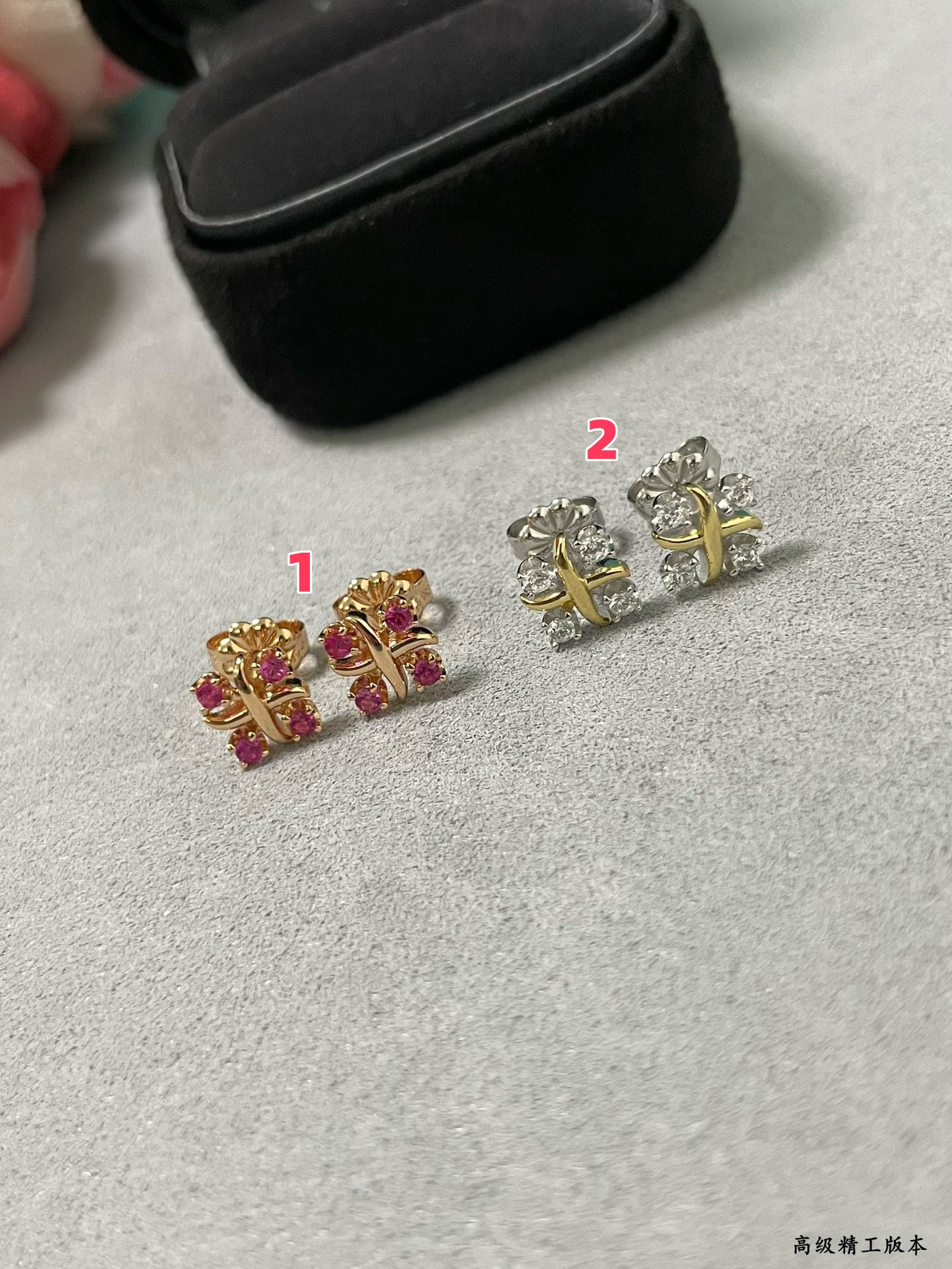 Tiffany & Co. Double Tone Cross Earrings