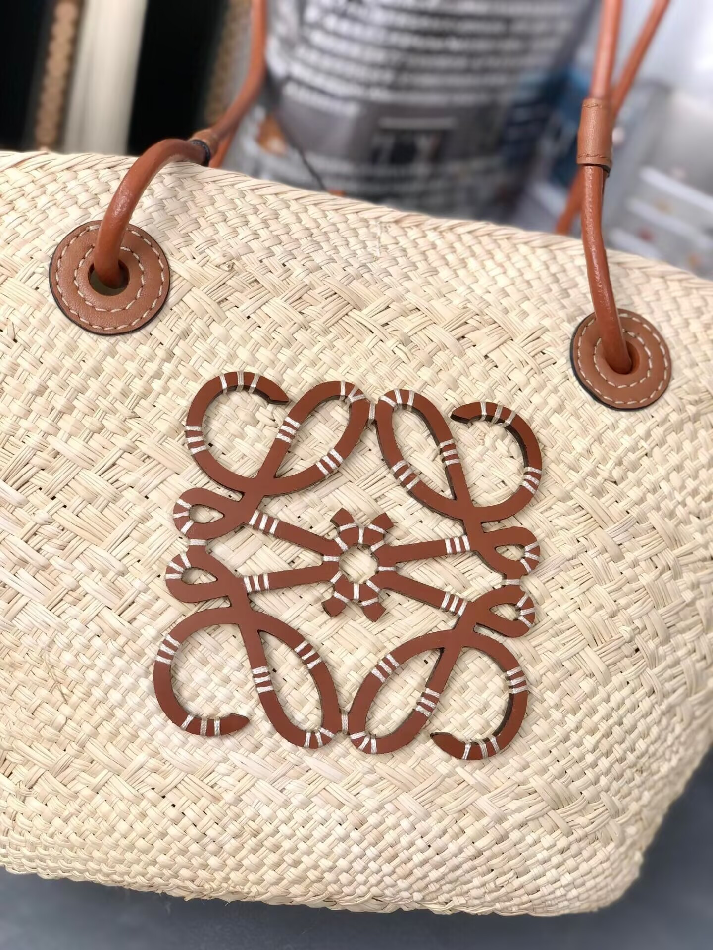 LOEWE Anagram Basket 17x38x13cm