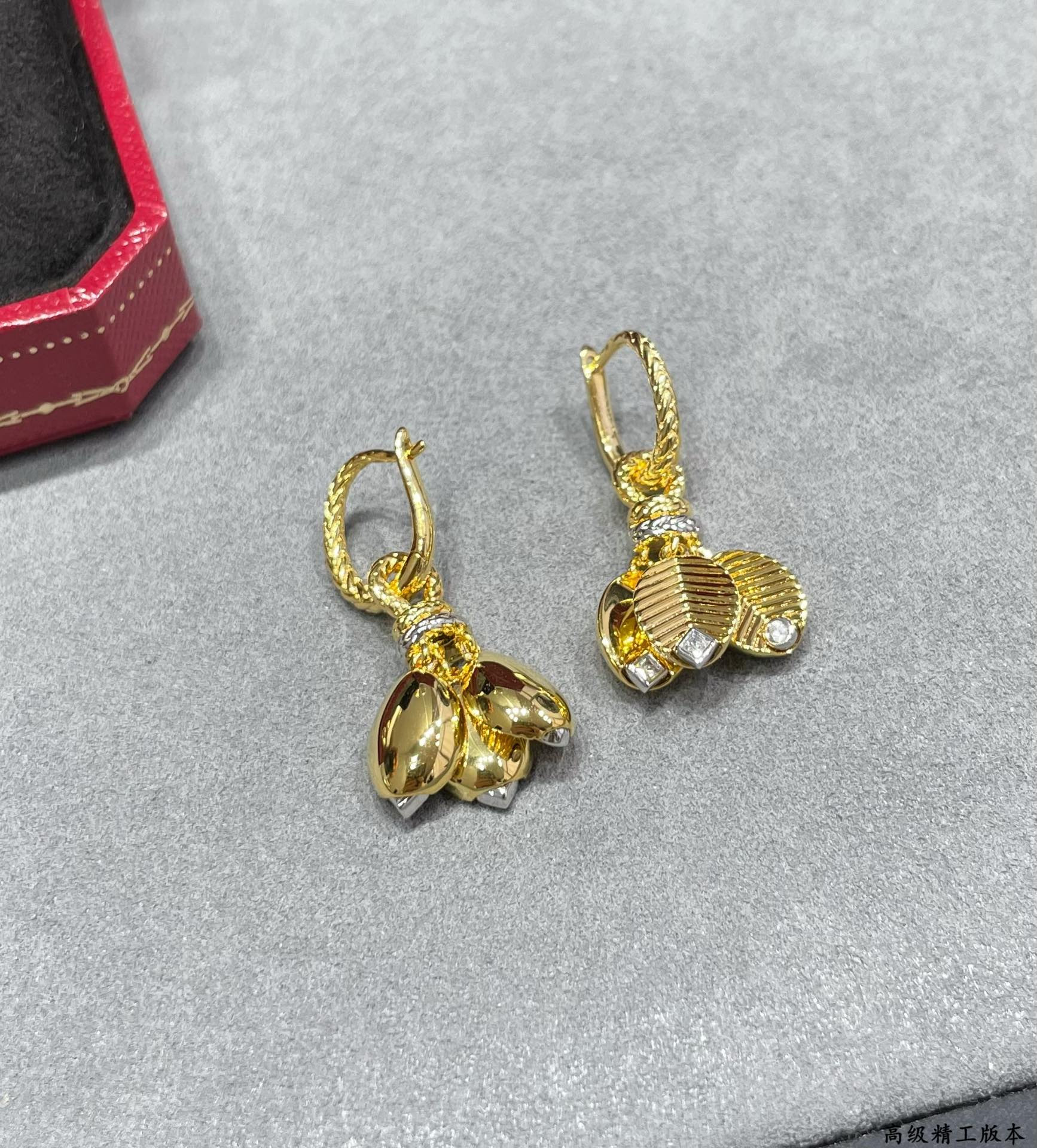 Cartier coffee bean leaf earrings