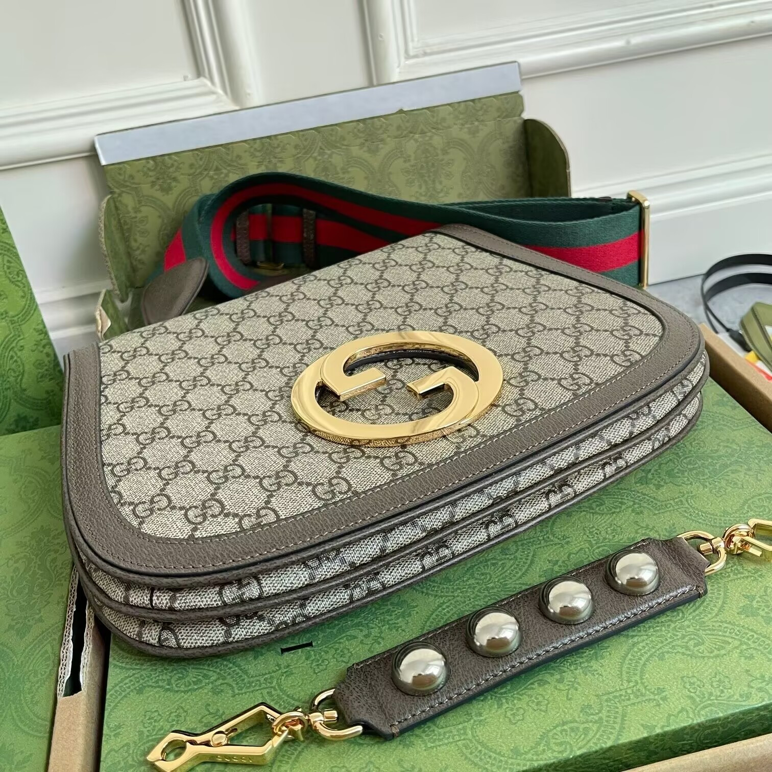 GUCCI BLONDIE TOP HANDLE BAG 29x22x7cm