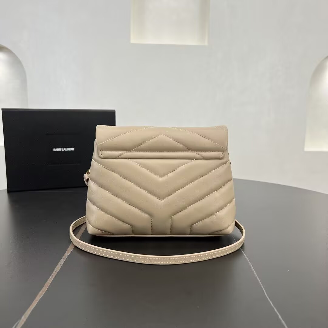 YSL TOY LOULOU IN QUILTED LEATHER  7.9 X 5.5 X 3 INCHES