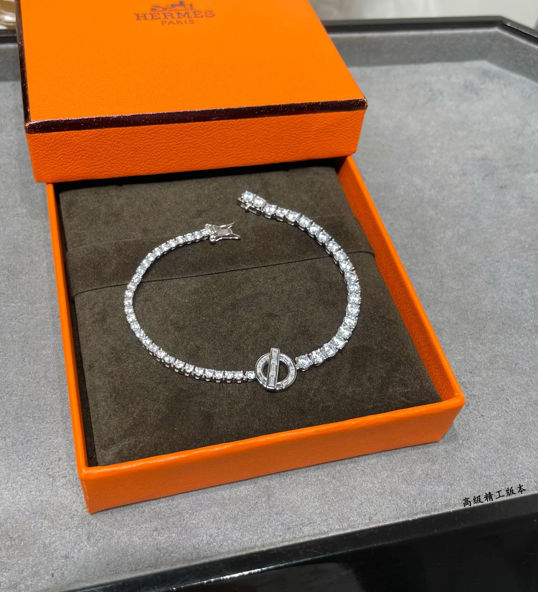 Hermes OT square diamond Bracelet