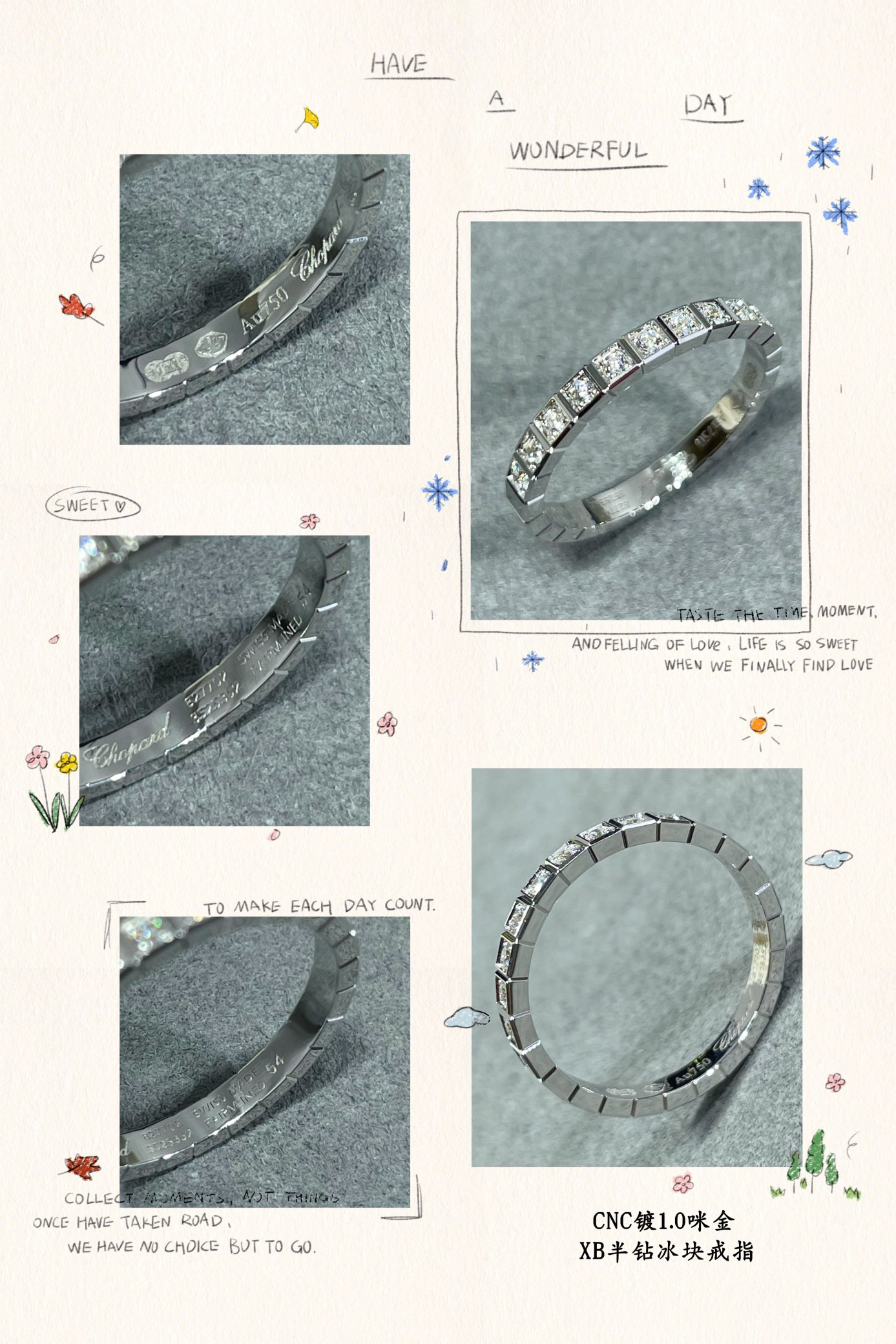 Chopard Half Diamond Ice Cube Ring