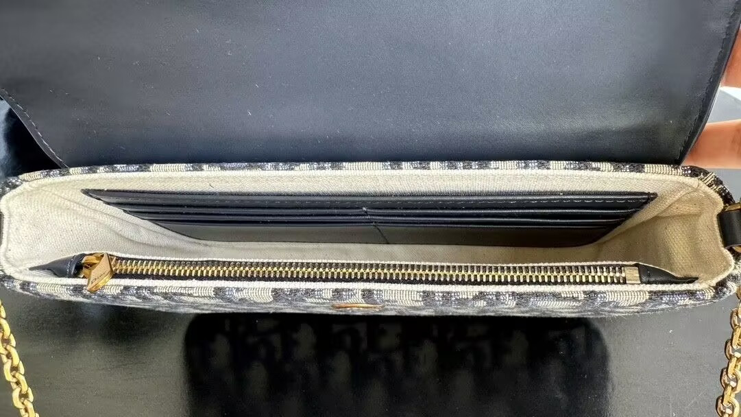 Dior Medium Saddle Pouch with Chain 21.5x13.5x4.5cm