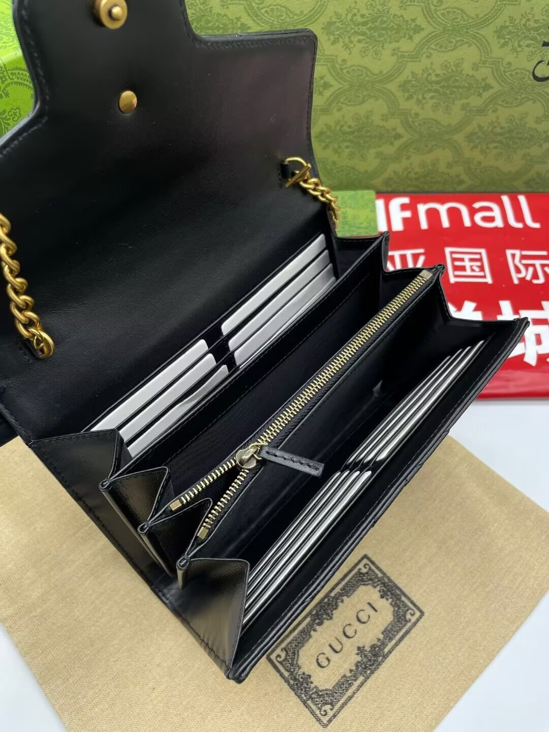 Gucci GG Marmont wallet on chain 20x13x6cm