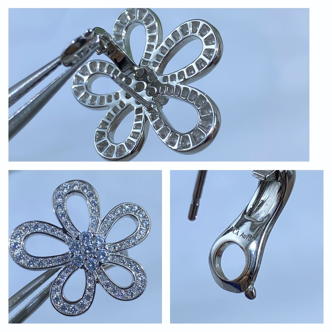 Van Cleef & Arpels diamond flower earrings