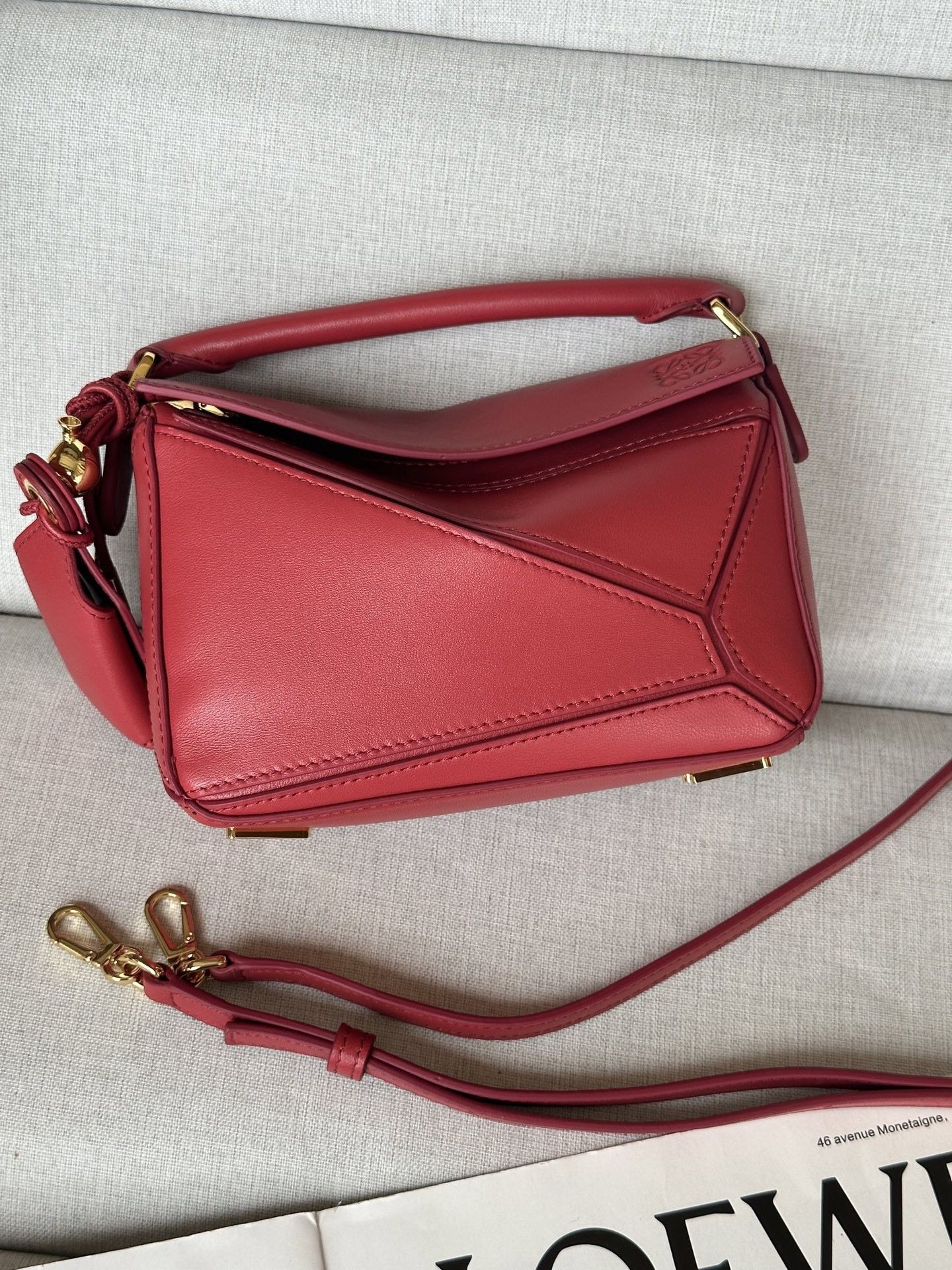 Loewe Mini Featherlight Puzzle Bag Nappa Lambskin 18x12.5x8cm