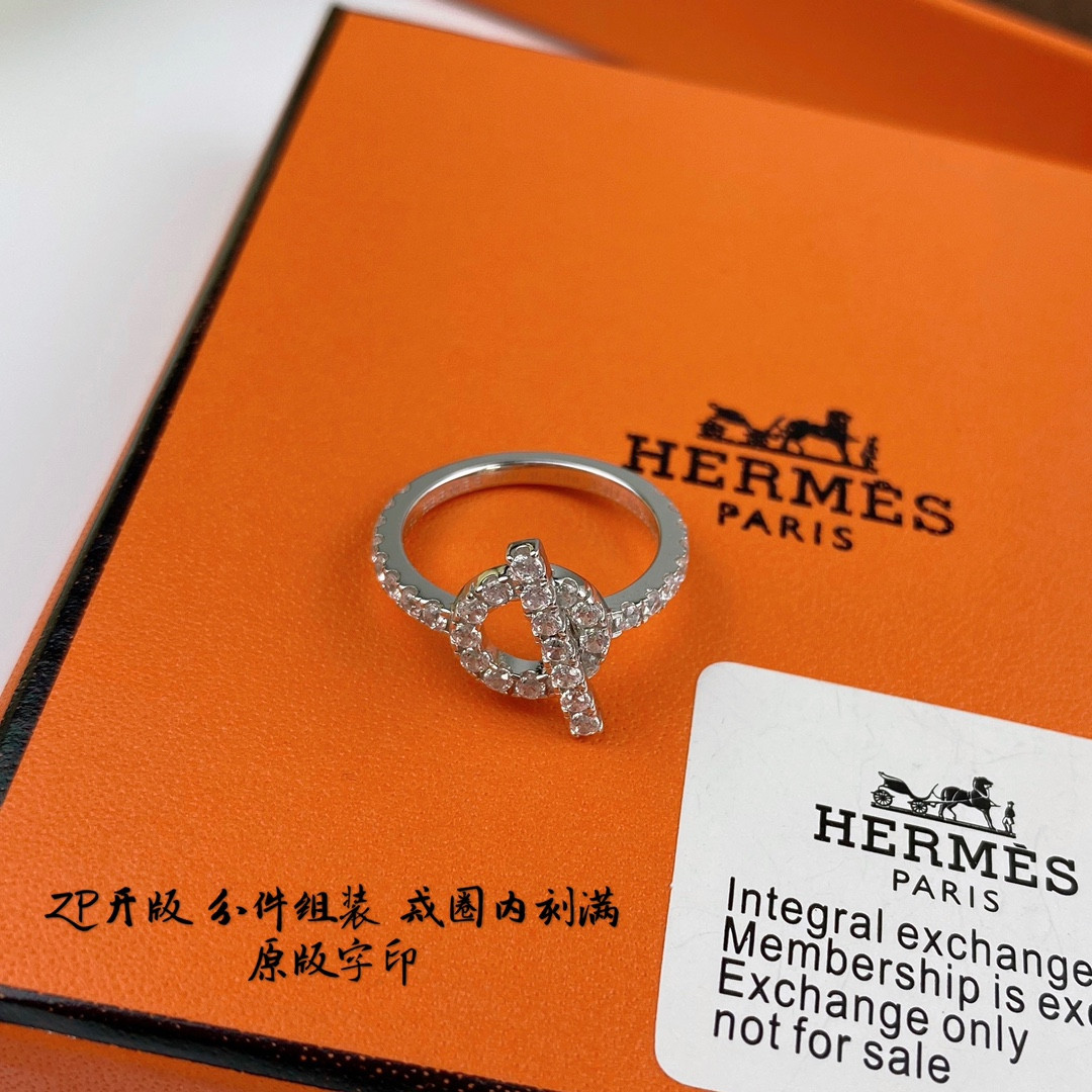 Hermès OT Buckle Full Diamond Ring