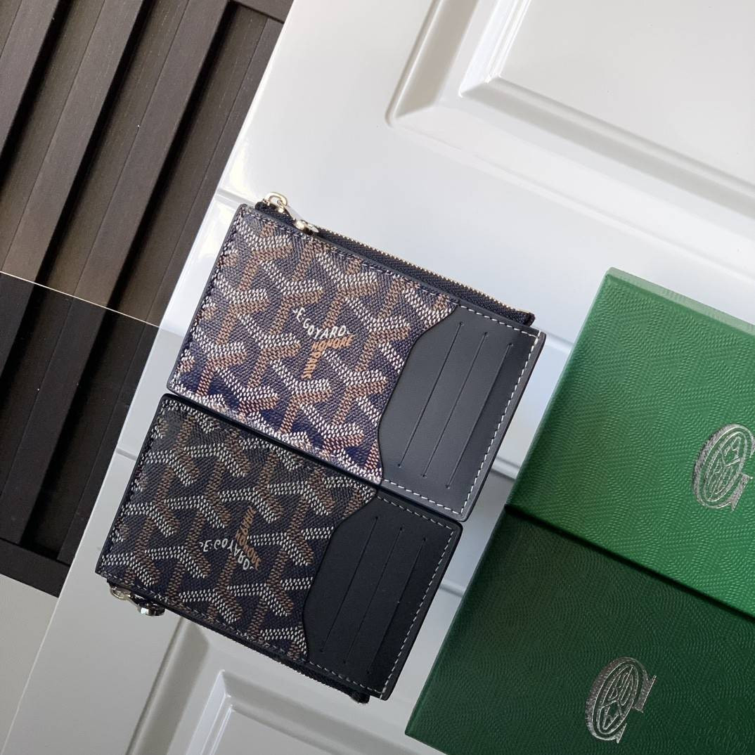 Goyard Bourbon zipped card holder 12.5x1x8.4cm