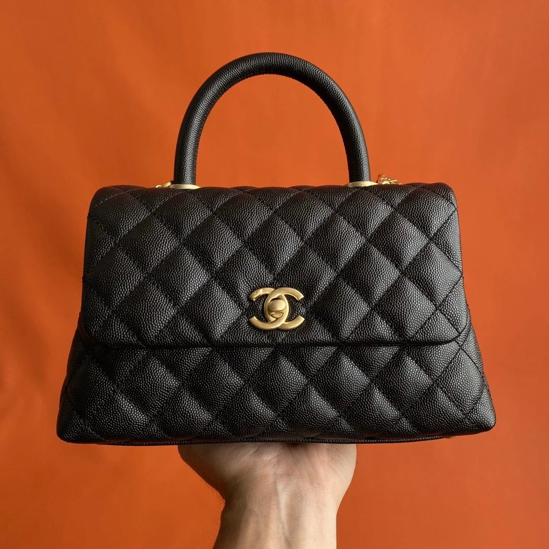 CHANEL FLAP BAG WITH TOP HANDLE