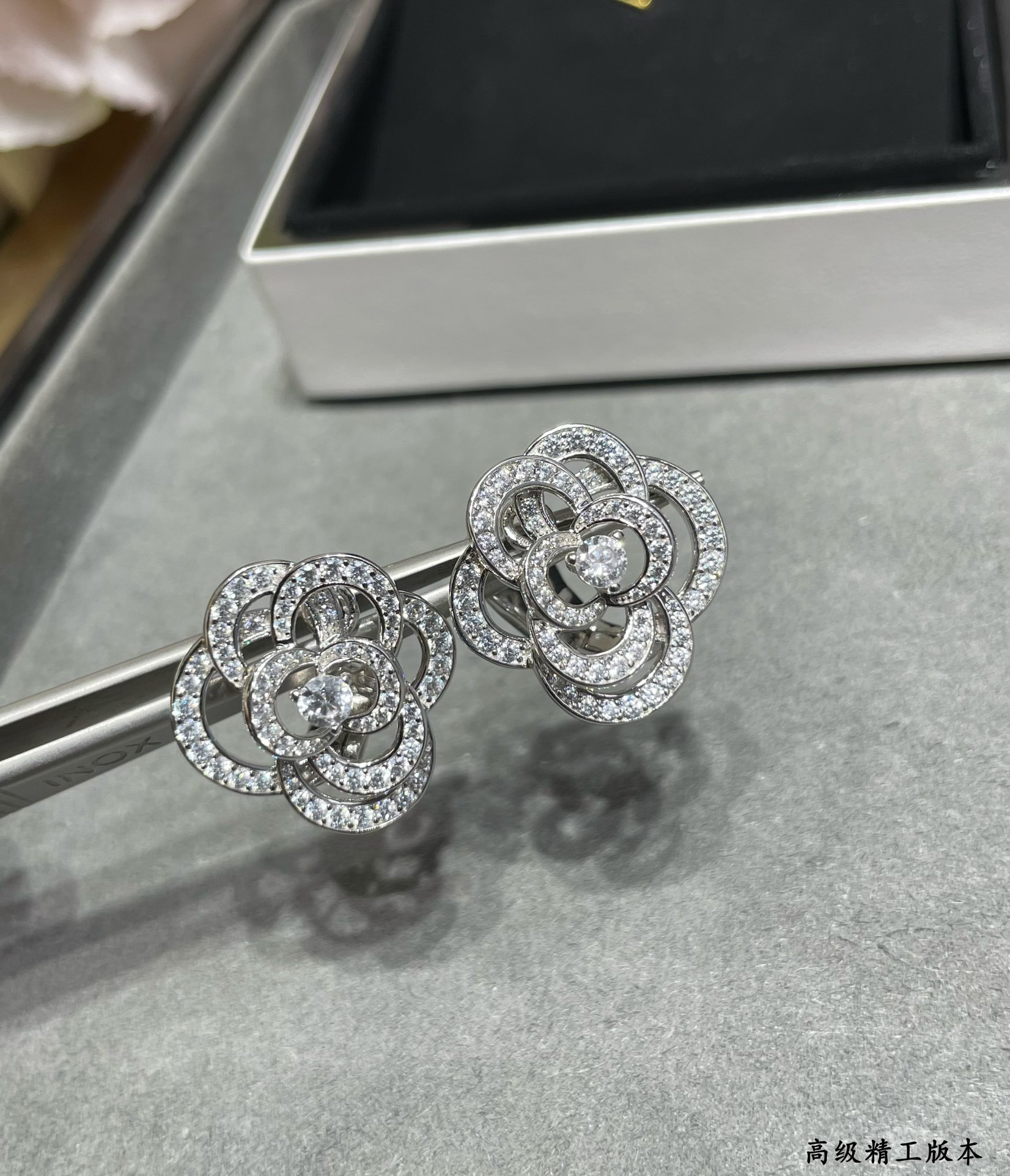 Chanel Camellia Earrings