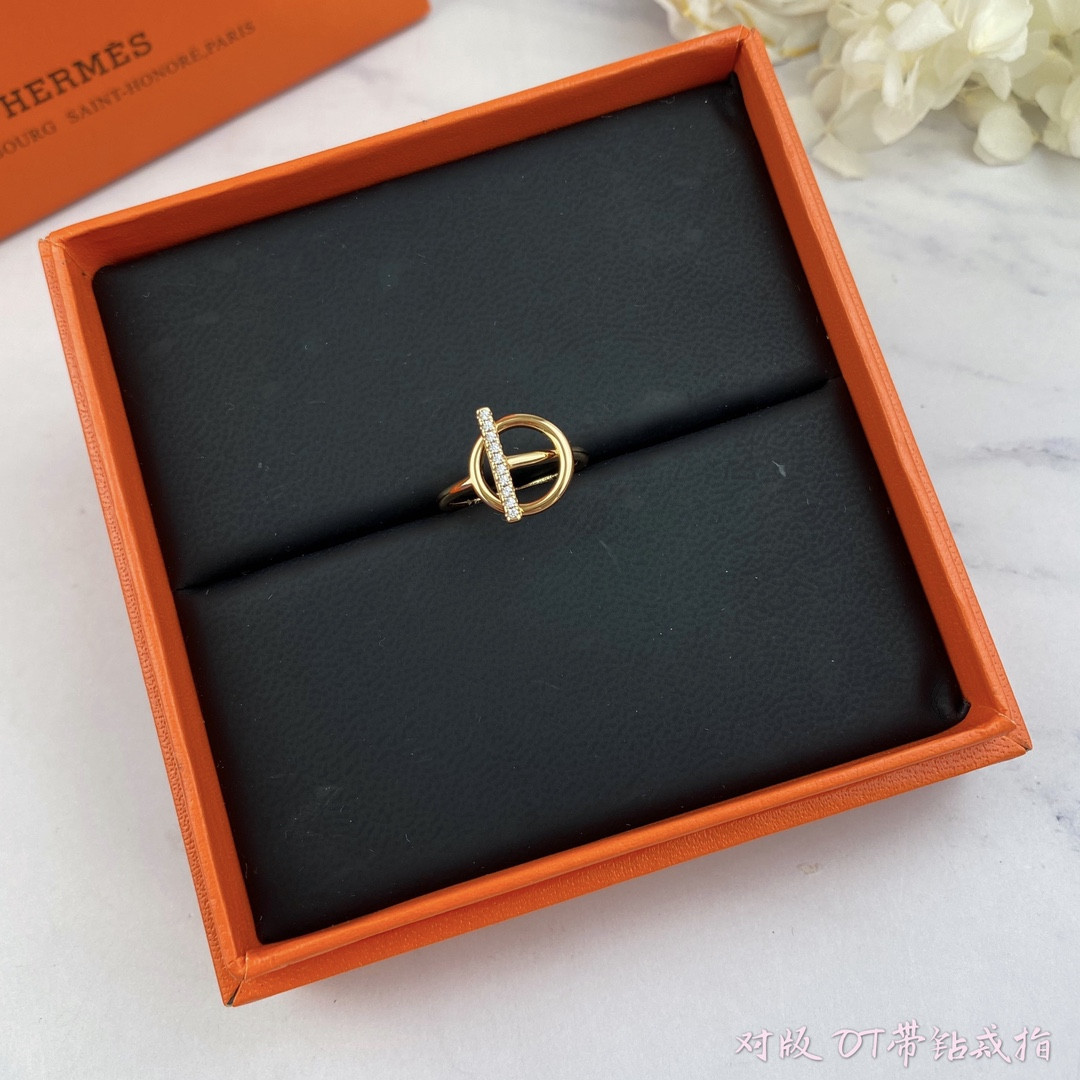Hermès OT Half Diamond Ring