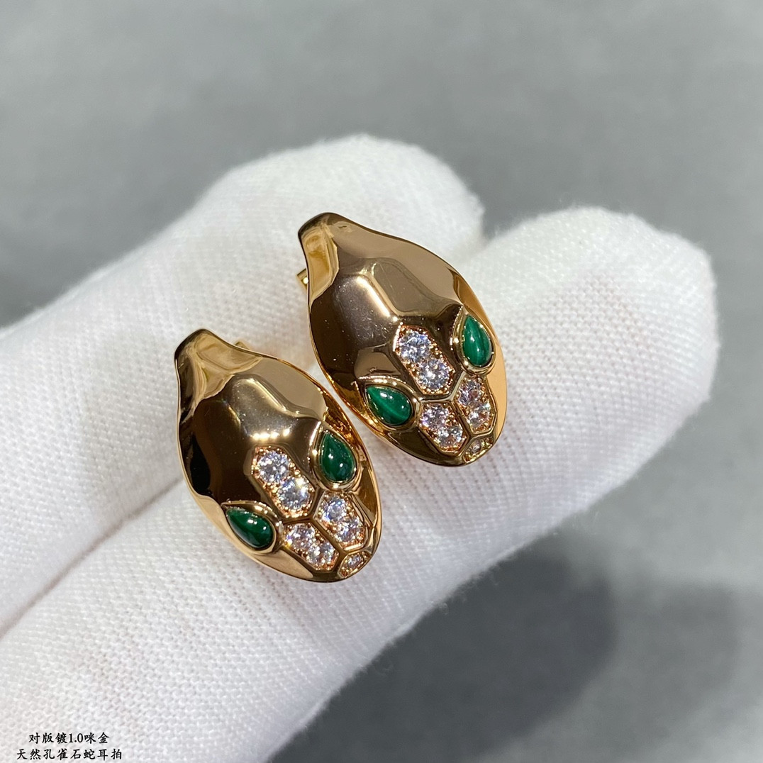 Bvlgari Bald Snake Earrings