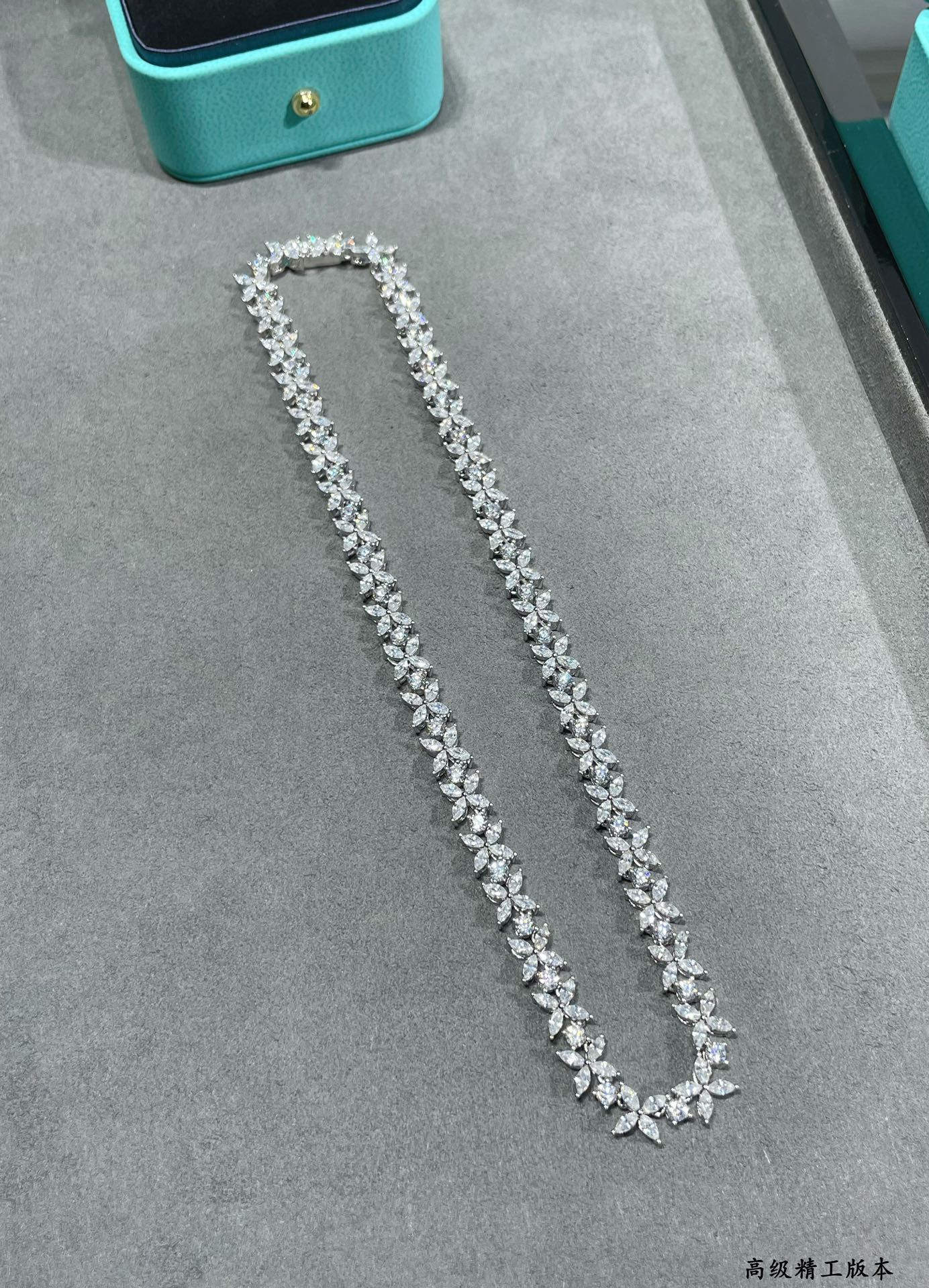 Tiffany & Co. Full Diamond Marquise Necklace Ag925