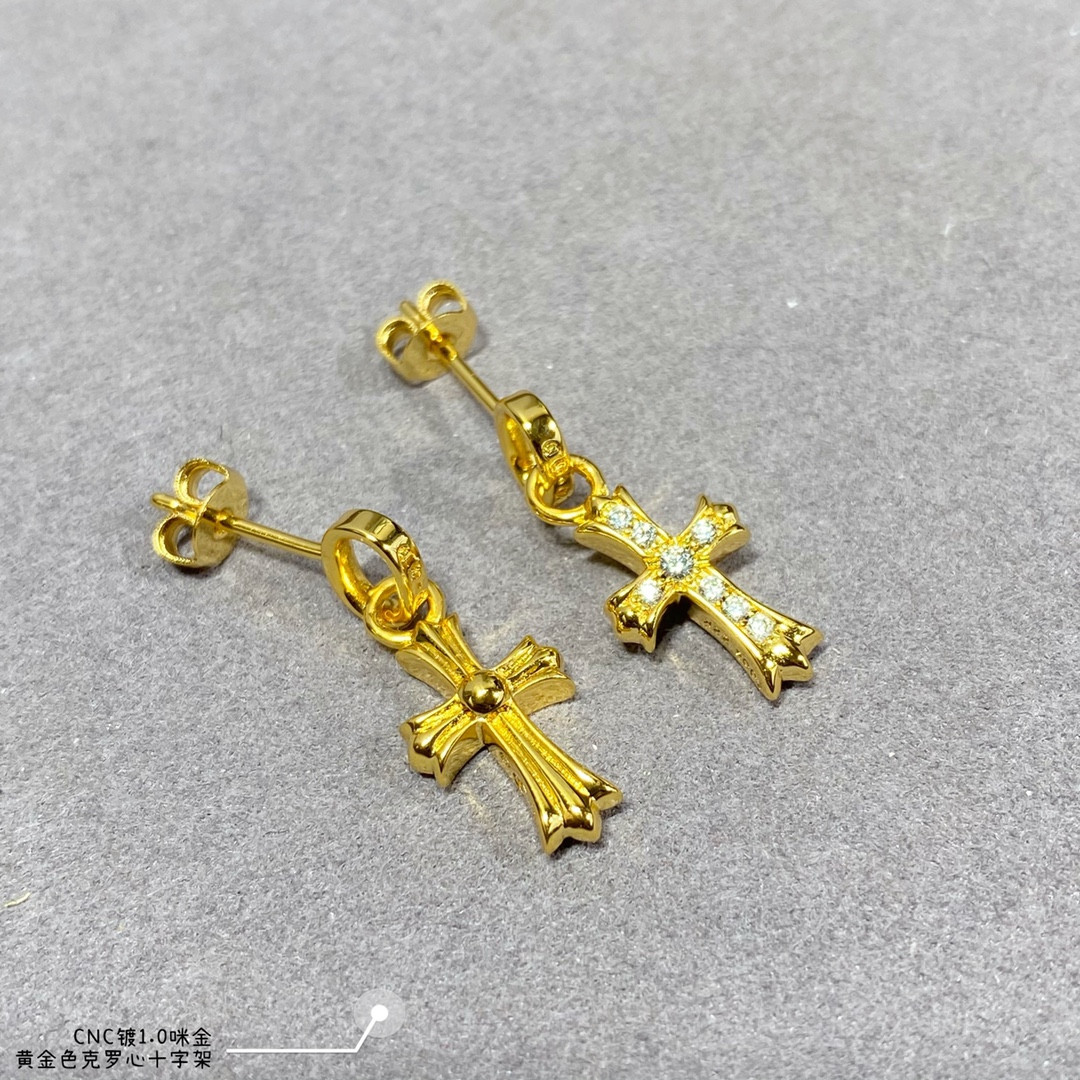 Chrome Hearts Cross Earrings