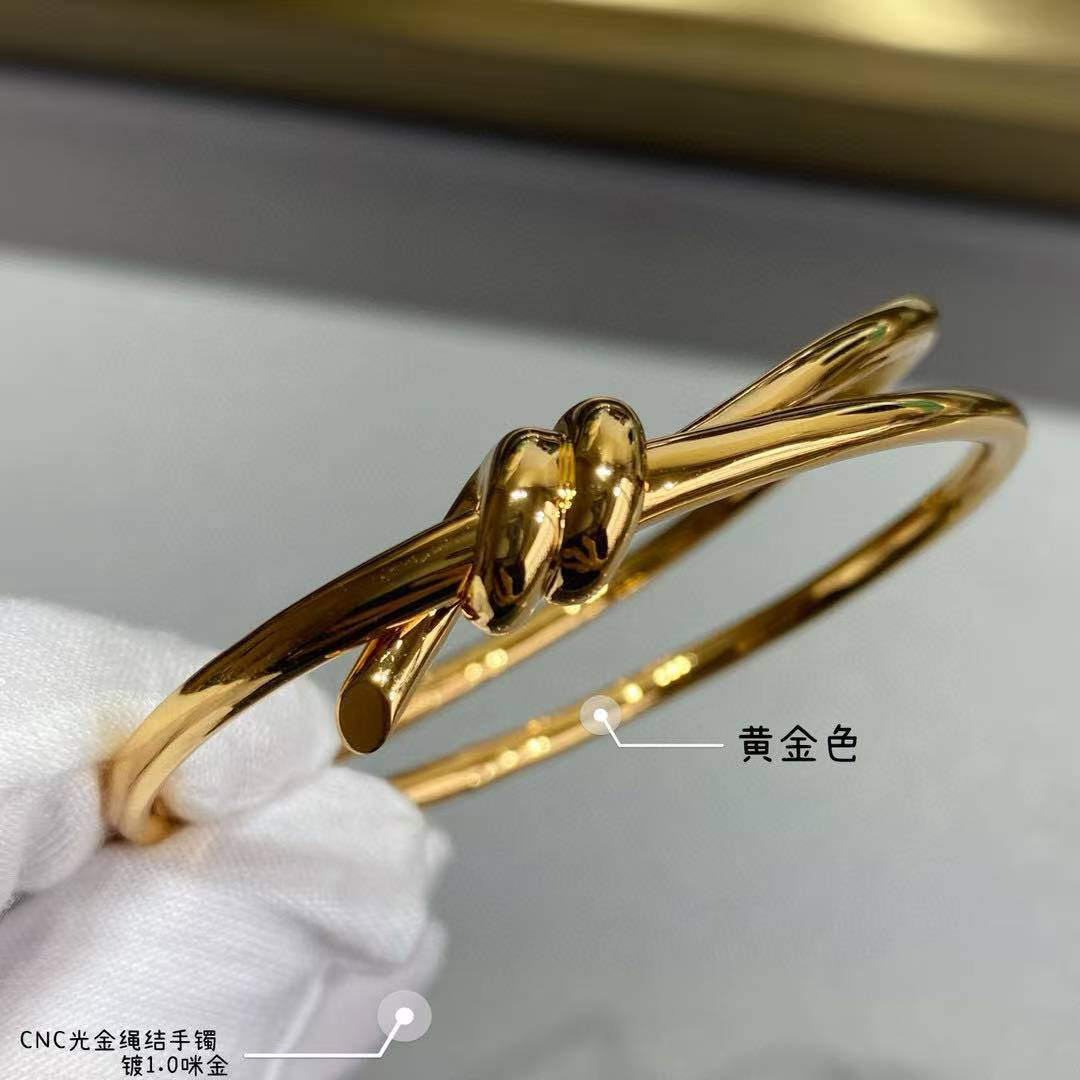 Tiffany & Co. Knot Double Row Hinged Bracelet