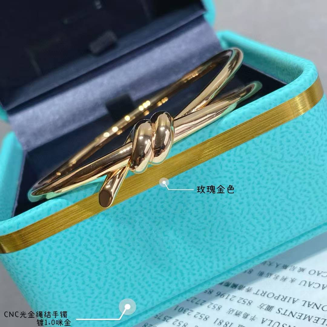 Tiffany & Co. Knot Double Row Hinged Bracelet