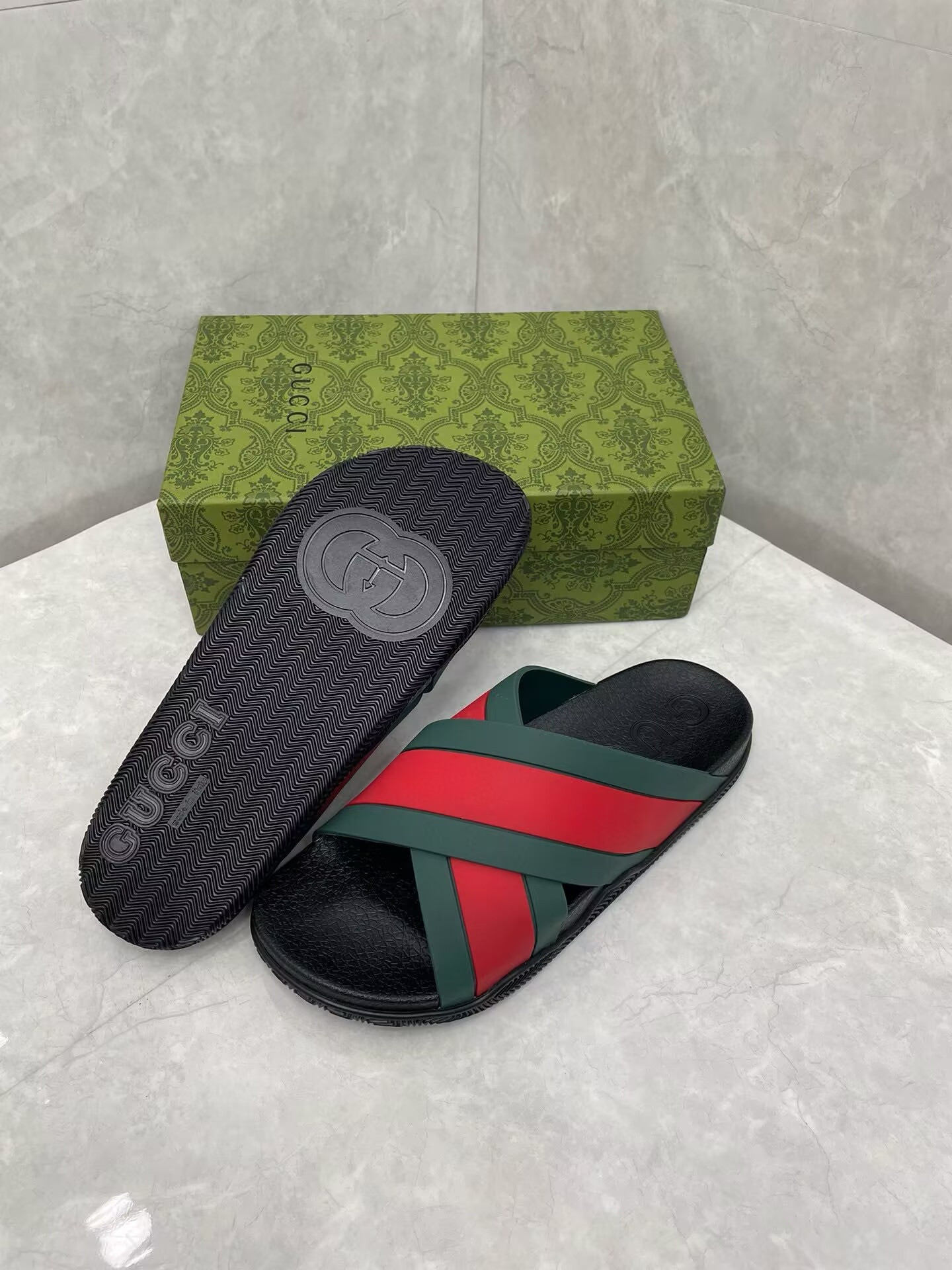 UA Gucci Criss Cross Slide Sandals