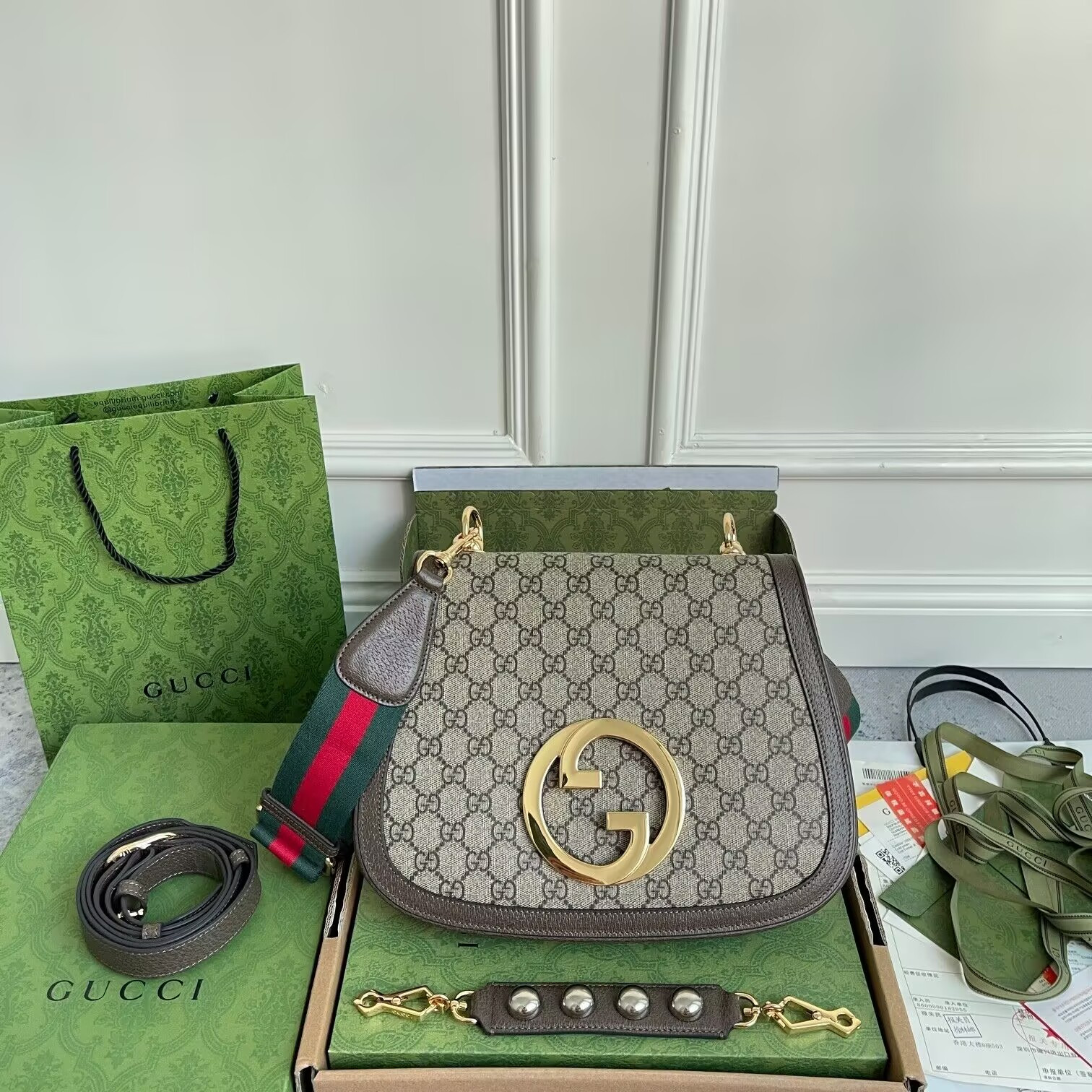 GUCCI BLONDIE TOP HANDLE BAG 29x22x7cm