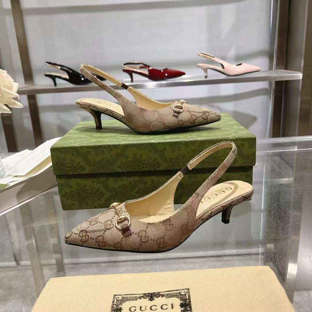 UA GUCCI HORSEBIT SLINGBACK PUMP LOW HEEL