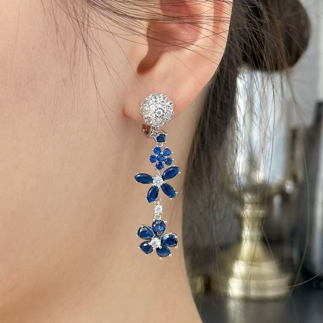 Van Cleef & Arpels Colored Floral Earrings