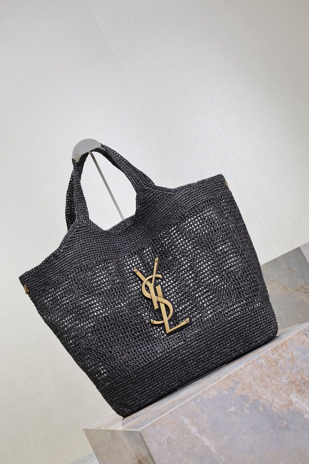 YSL ICARE IN RAFFIA 37-55x43x5cm