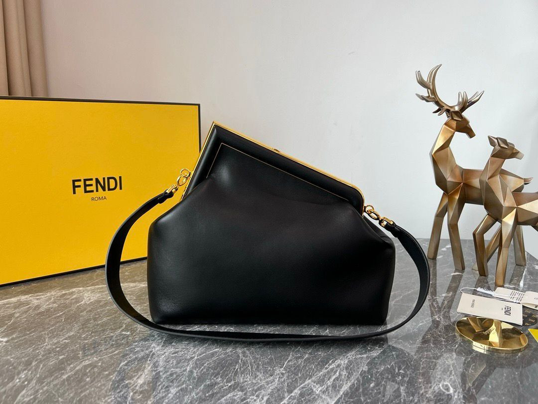 Fendi First Small Black leather bag