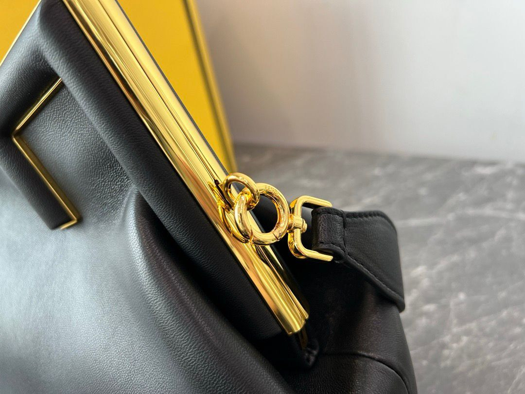Fendi First Medium Black leather bag