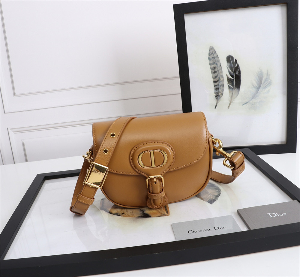 MEDIUM DIOR BOBBY BAG Camel Box Calfskin