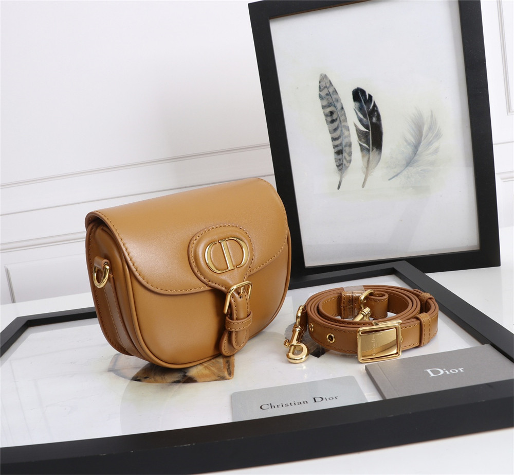MEDIUM DIOR BOBBY BAG Camel Box Calfskin