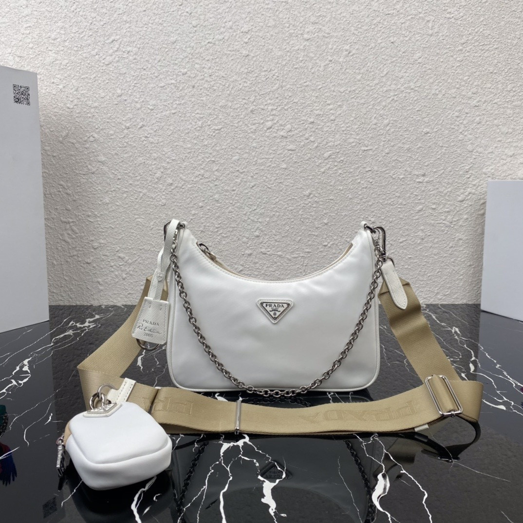 Prada Re-Edition 2005 Re-Nylon bag white