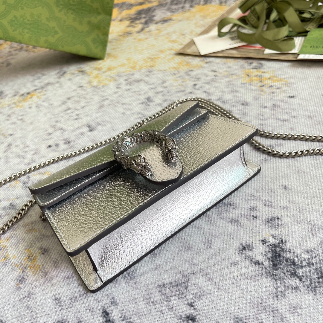 GUCCI DIONYSUS SUPER MINI BAG 6.5"Wx3.9"Hx1.6"D