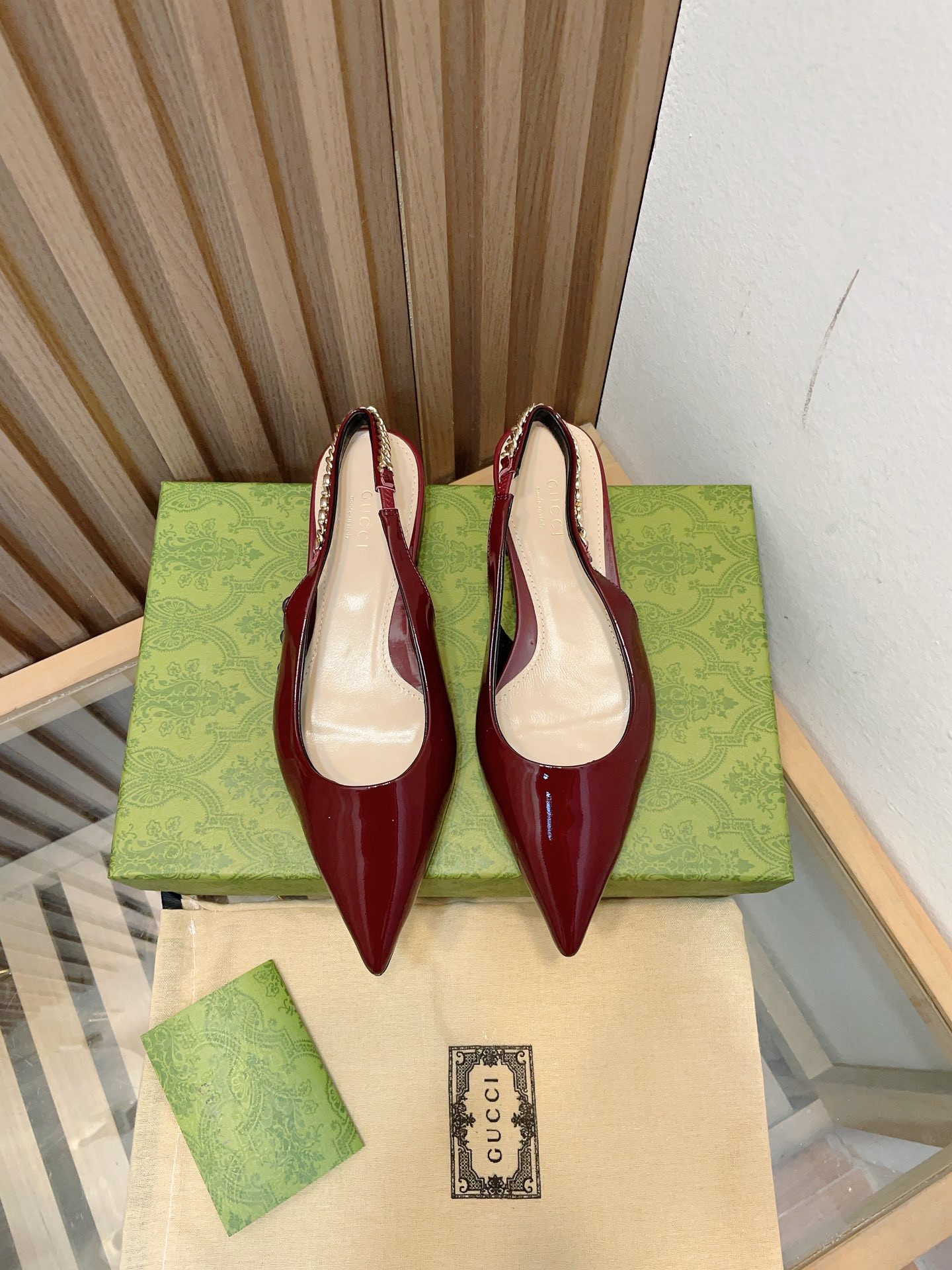 GUCCI SIGNORIA SLINGBACK PUMP flat shoes